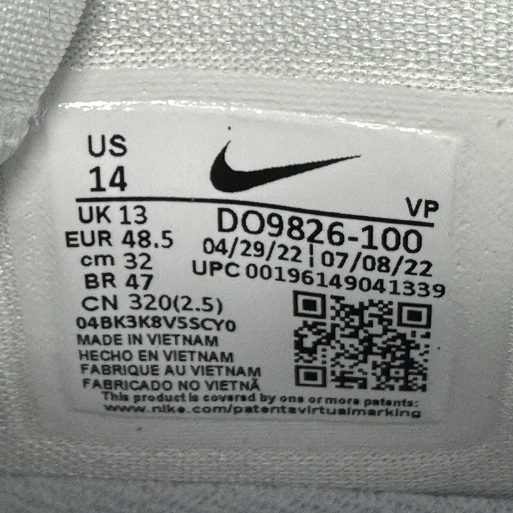 Nike KD 15 Basketball Shoes Mens 14 Black White Speckled Oreo DO9826-100